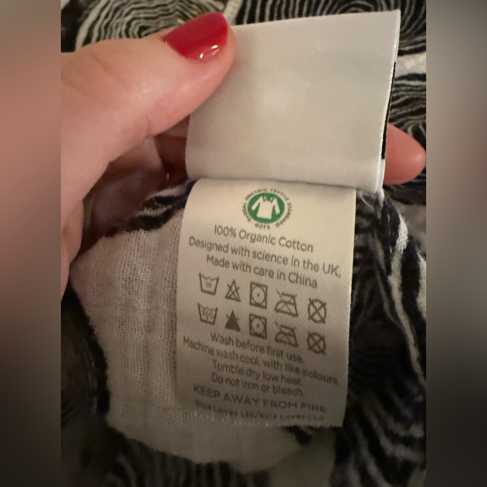 Etta Loves High Contrast Nature Pattern Muslin Baby Cloths - Picture 3 of 3